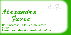 alexandra fuves business card